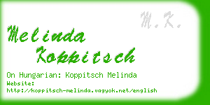 melinda koppitsch business card